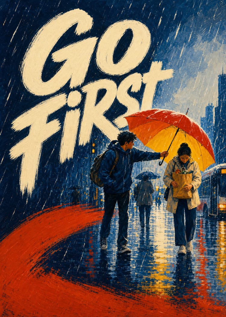 5×7 invitation — Go First series